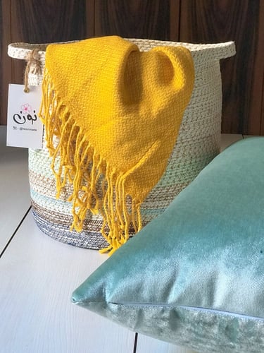 سلة أجوان قطن أسطوانية