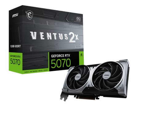 كرت شاشة GEFORCE RTX 5070 VENTUS 2X من شركة MSI