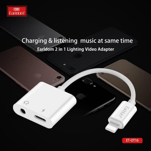 وصلة صوت + شحن بمنفذ LIGHITNING من شركة EARLDOM