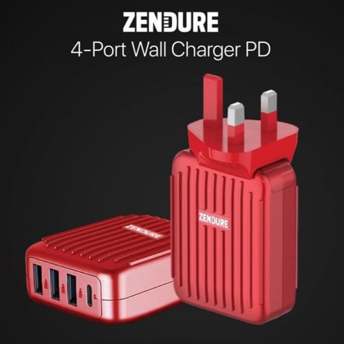 شاحن جداري 30 واط 4 منافذ USB من شركة ZENDURE