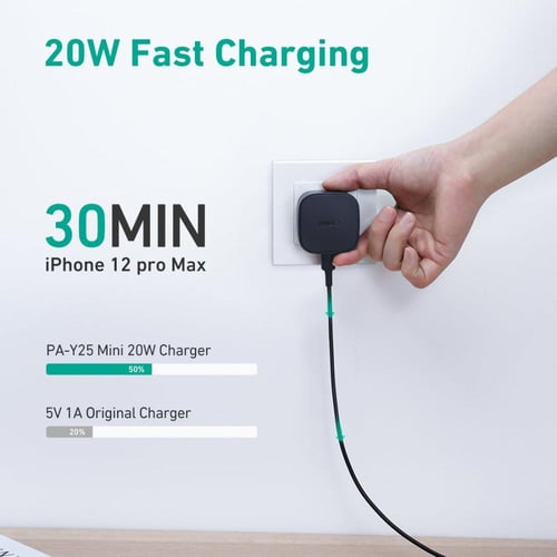 شاحن جداري ميني بقوة 20 واط من شركة AUKEY