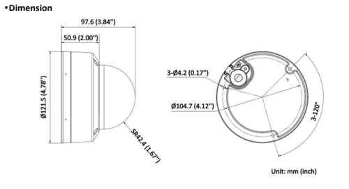 كاميرا مراقبة داخلية DS-2CD1163G2-LIU من شركة هيكف...