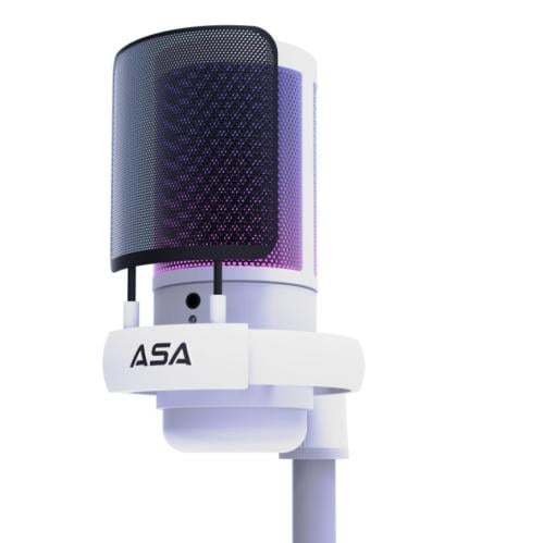 ميكروفون SQUADCAST من ASA لون أبيض