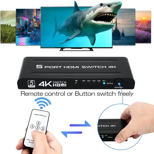 مقسم HDMI ب 5 منافذ
