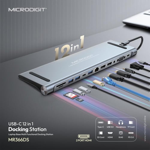 محول تايب سي للجوال متعدد المنافذ من شركة MICRODIG...