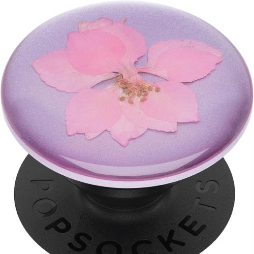 مسكة جوال من بوب سوكيت شكل زهرة وردية
