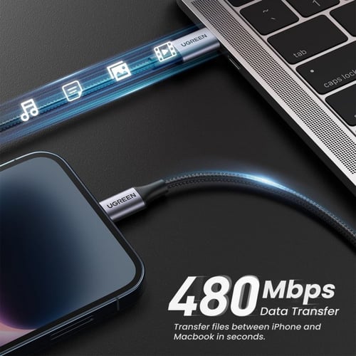 سلك شاحن USB-C TO LIGHTNING من شركة UGREEN