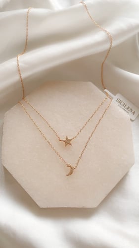Star and Moon Necklace