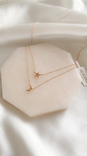 Star and Moon Necklace