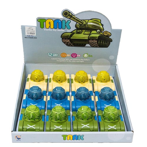 لعبة الدبابة المضيئة - 1 قطعة Inertia Toy Tank