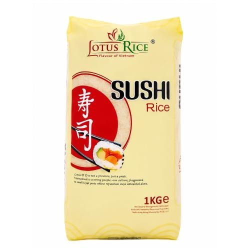أرز السوشي الفاخر من لوتس رايس - 1 كيلو Sushi Rice