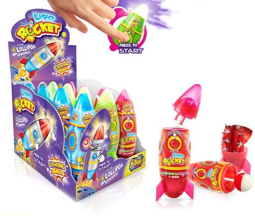 حلوى مصاص و لعبة لايت روكيت - 20 جم - نكهات مشكلة...
