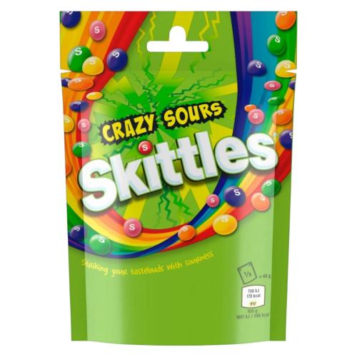 سكيتلز حامض جدا 136 جم - مستورد Skittles Crazy Sou...
