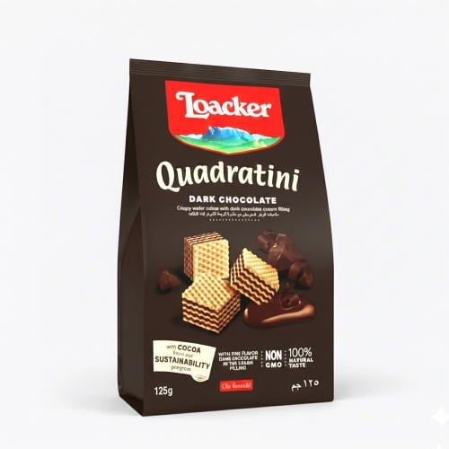 لواكر كوادراتيني شوكولاتة داكنة 125 جم Loacker Qua...