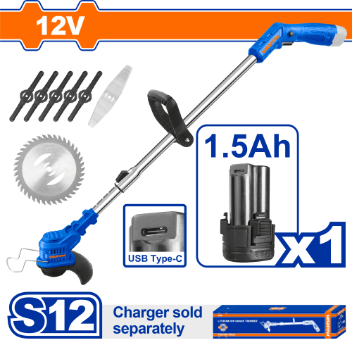 قصّاصة عشب 12V WADFOW WGTS512