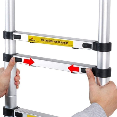 سلم تلسكوبي مقاس 1.6+1.6 متر المنيوم قابل للطي جهت...