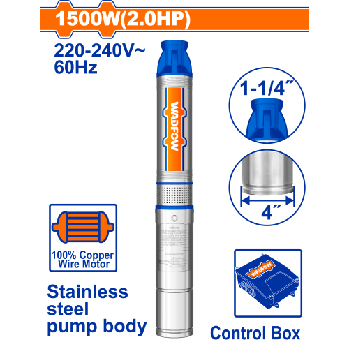 مضخة غاطسة للبئر 4" 1500W(2.0hp) WADFOW WWPD6051-5