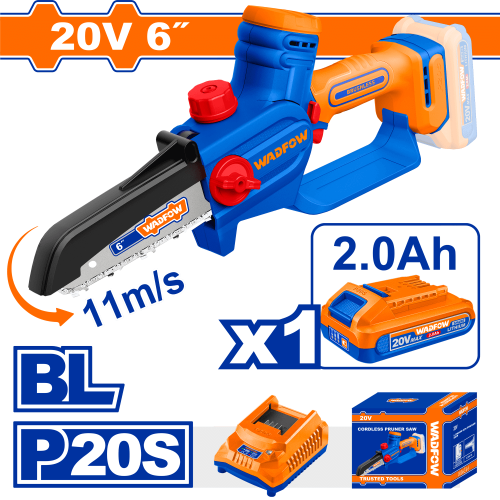 منشار شجر بطارية 6" 20فولط WADFOW WCLP562