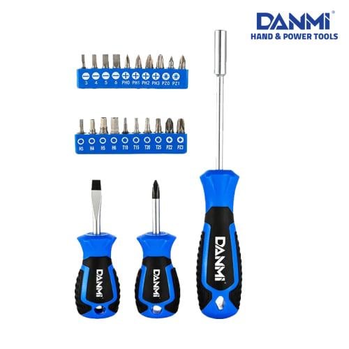 طقم مفك مع رؤوس 23 قطعة DANMI م 160123 دانمي
