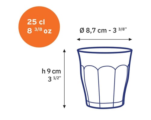 كوب كهرماني/عسلي 250 مل