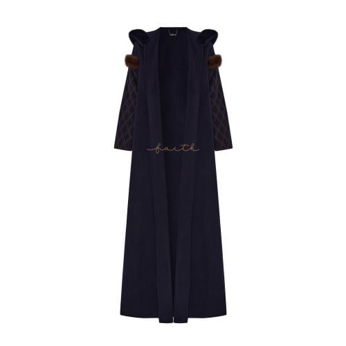 Sable sleeve & mink hoody