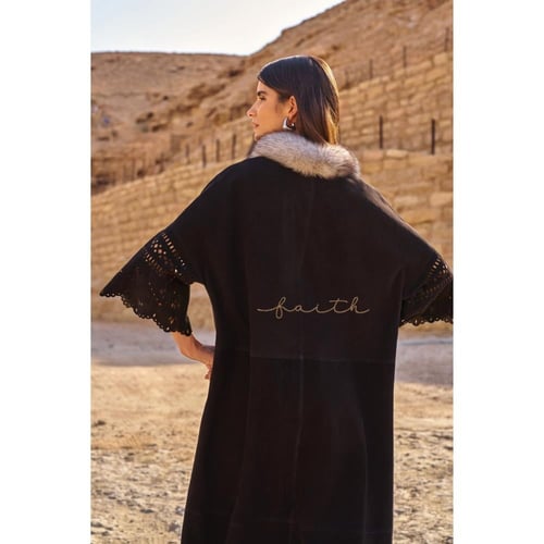 SUED WITH SILVER FOX