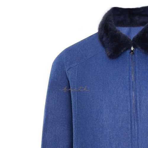 DOUBLE FACE JACKET MINK COLLAR