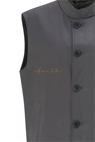 GREY WATERPROOF BUTTON MEN VEST