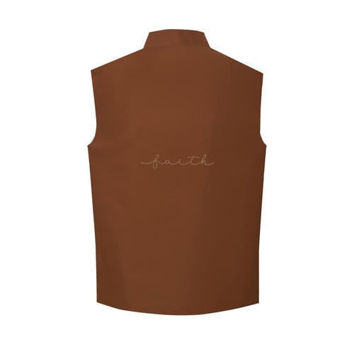 CAMEL WATERPROOF BUTTON MEN VEST