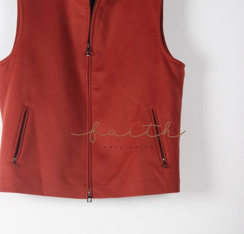 KASHMIR FUR LINING VEST | ORANGE