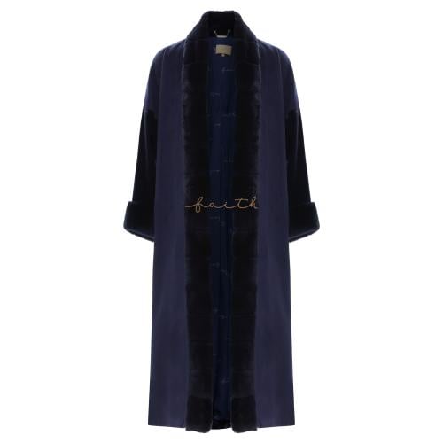 NAVY BLUE REX & VELVET FARWA