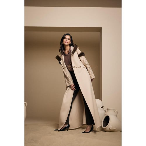 Sable sleeve & mink hoody