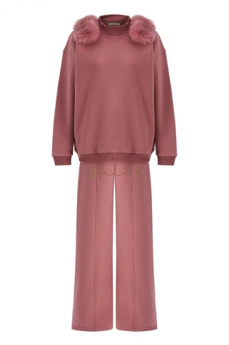 HIGH-NECK SWEATSHIRT FOX ON SHOULDERS