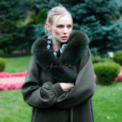 KHAKI HOODY FLEECE FARWA