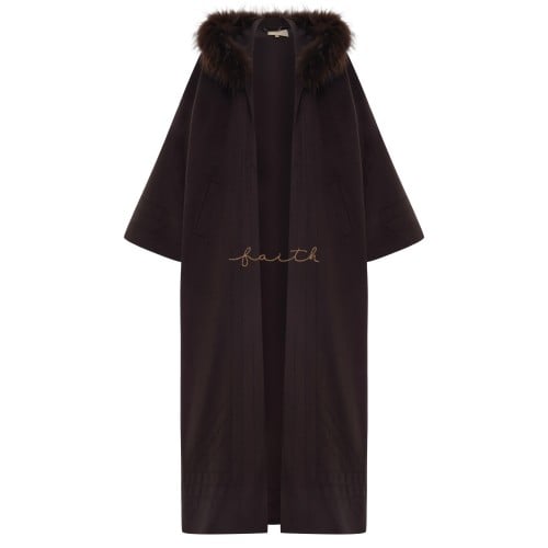 BROWN CASHMERE MEN FARWA