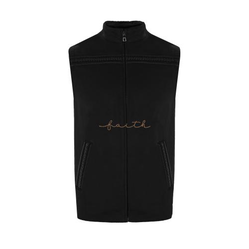 DARK BROWN CASHMERE ZIPPER MEN VEST