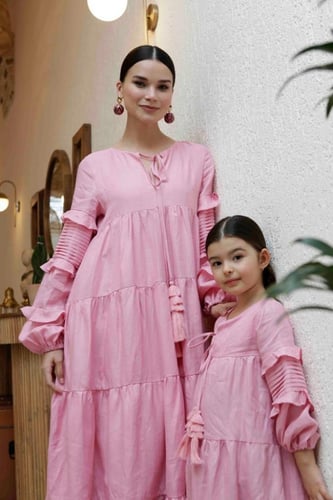 DELILAH LONG DRESS ROSE PINK