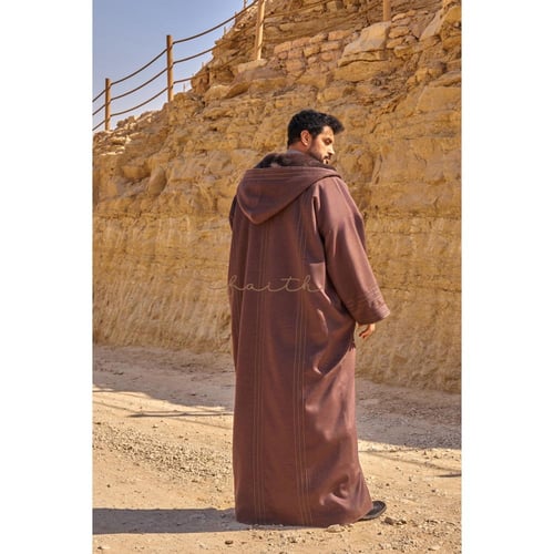 BROWN CASHMERE MEN FARWA