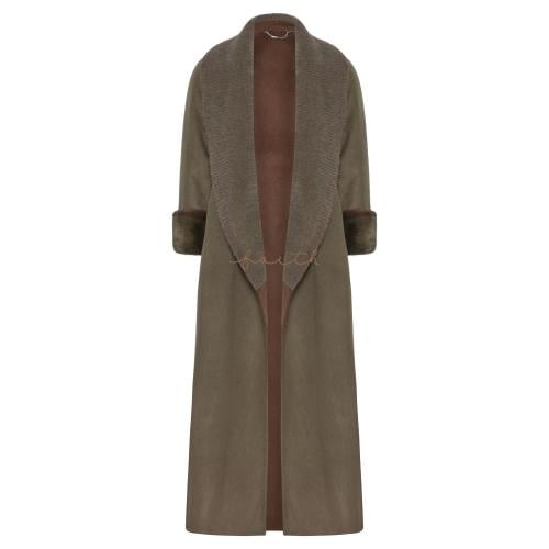 KHAKI ALPACA MINK SLEEVE