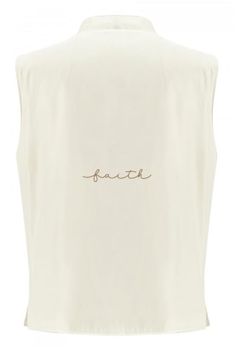 WHITE WATERPROOF BUTTON MEN VEST