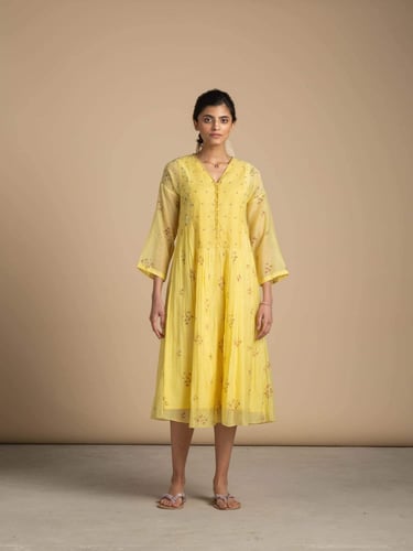 Summer Dandelions Dress (FLOOR LENGTH)
