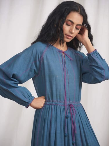 Cerulean Dreams Maxi Dress (FLOOR LENGTH)