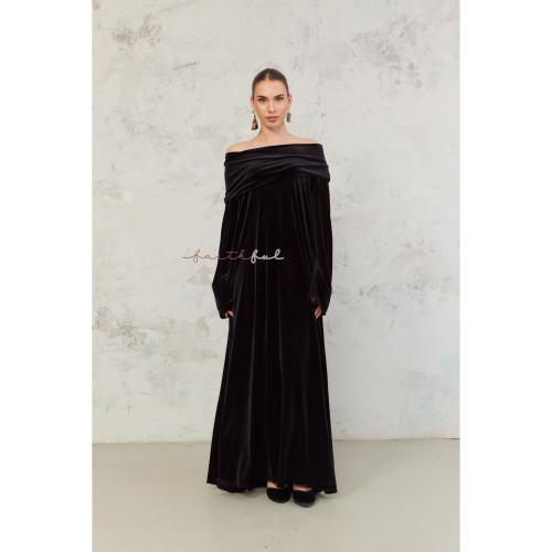 Navy blue Velvet Dress