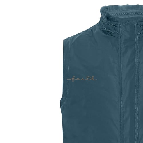 BLUE WATERPROOF BUTTON MEN VEST