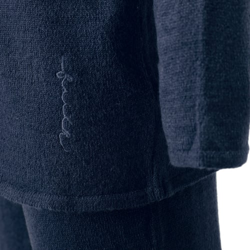 KIDS NAVY BLUE FOX AROUND HOODIE KNITTED SET