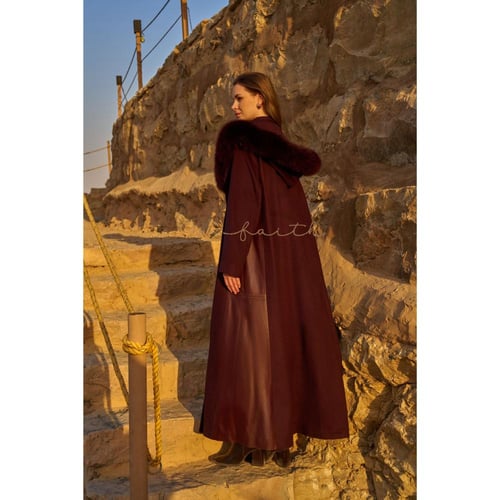 BURGUNDY WITH LEATHER SIDES