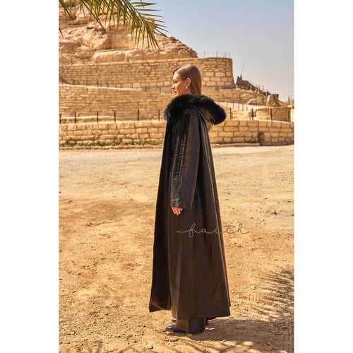 LEATHER WITH FOX FUR