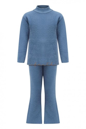 KIDS BLUE FLUFFY SET