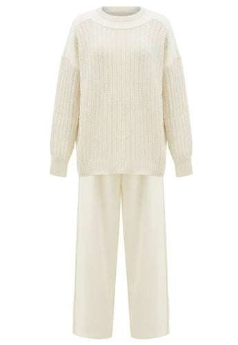 OFF-WHITE MIXED WOOL AND COTTON SET