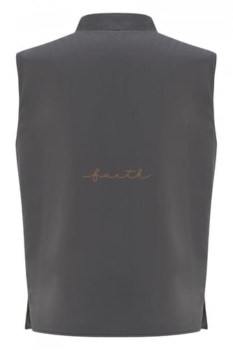 GREY WATERPROOF BUTTON MEN VEST